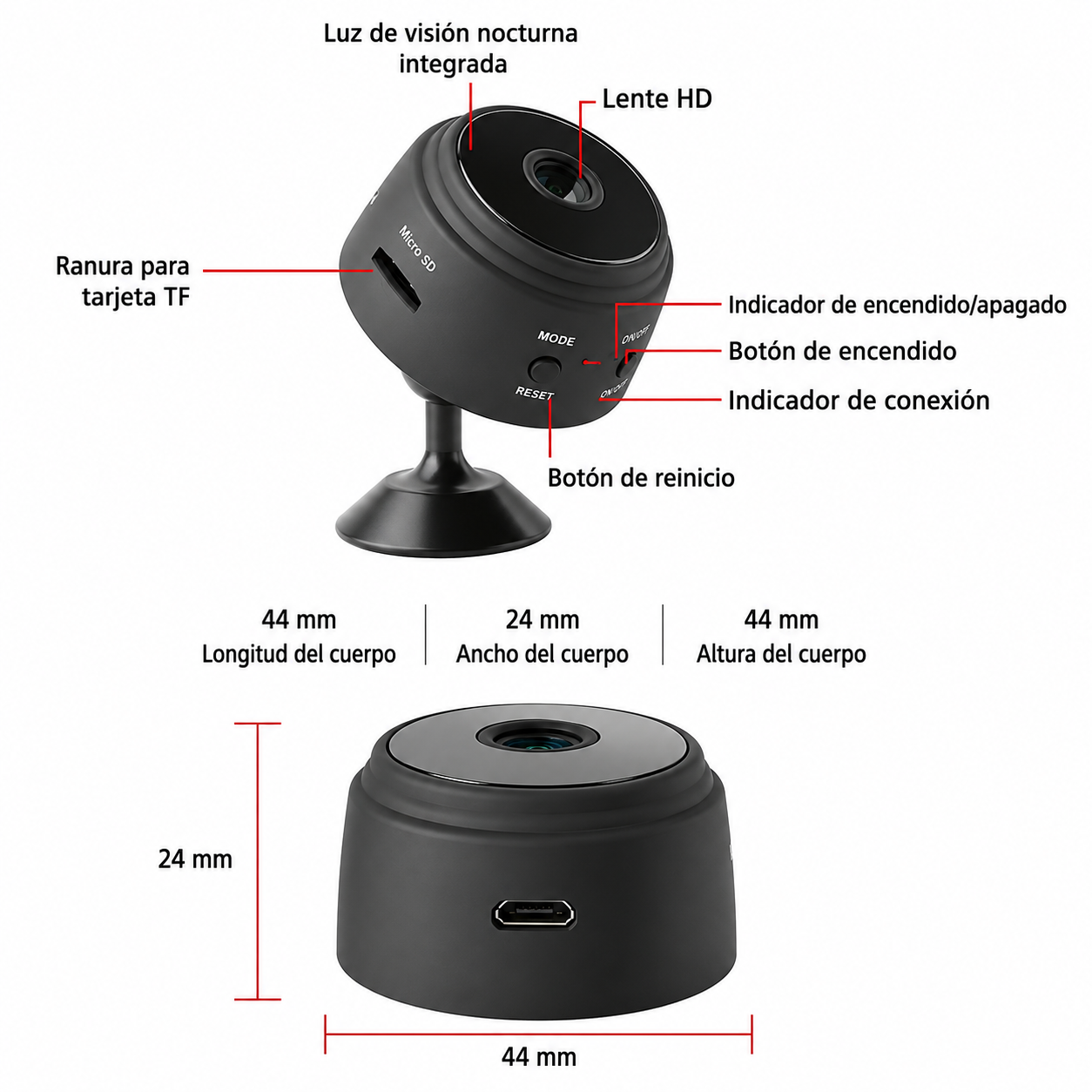 PROTEGE LO QUE MÁS AMAS EN TODO MOMENTO - Mini Cámara con Sensor de Movimiento ¡HOY CON 35% DE DESCUENTO!