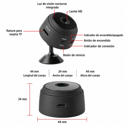 PROTEGE LO QUE MÁS AMAS EN TODO MOMENTO - Mini Cámara con Sensor de Movimiento ¡HOY CON 35% DE DESCUENTO!