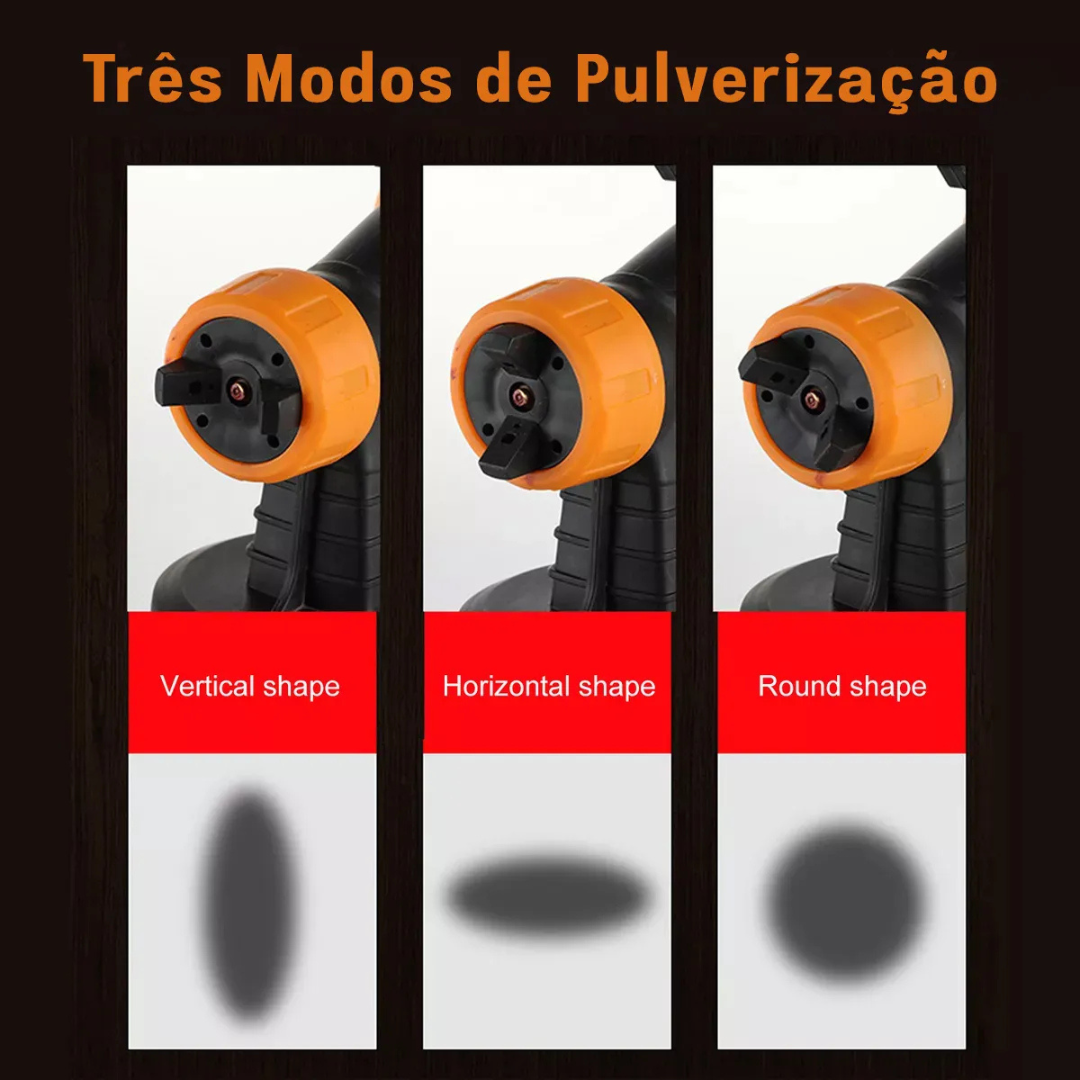 QUEMA DE EXISTENCIAS - Pistola De Pintura Eletrica 500w + 4 Boquillas y 3 Patrones (Horizontal / Vertical / Circular)