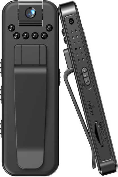 Cámara de acción 1080P - diseño con clip portátil, transmisión por Wi‑Fi y guía de compatibilidad de la aplicación, visión nocturna infrarroja, adecuada para deportes al aire libre